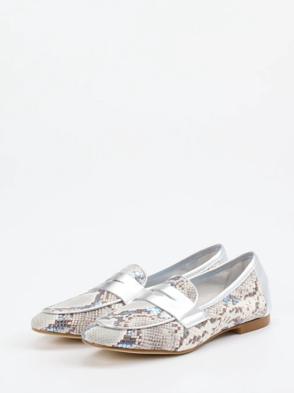 – Loafer aus geprägtem Leder beige-Andrea Puccini New