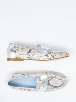 – Loafer aus geprägtem Leder beige-Andrea Puccini New