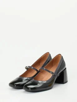 – Mary Jane Pumps aus Lackleder Schwarz-Andrea Puccini Discount
