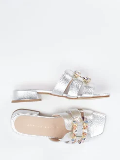 – Mules aus Metallicleder-Andrea Puccini Sale