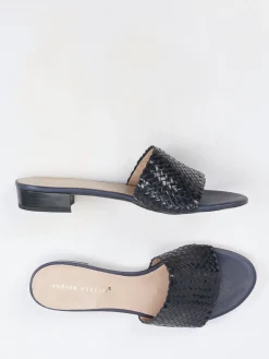 – Mules aus Flechtleder in Schwarz-Andrea Puccini Discount