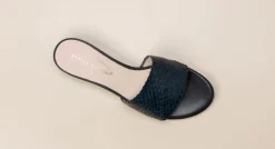 – Mules aus Flechtleder in Schwarz-Andrea Puccini Discount