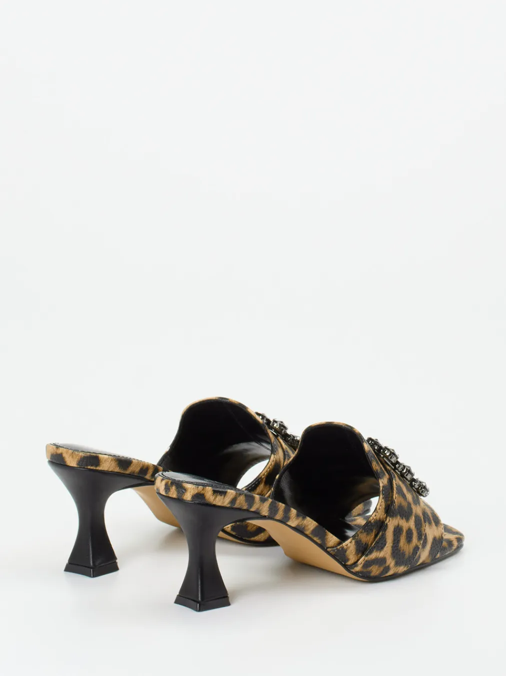 – Mules aus geprägtem Leder Leoprint-Andrea Puccini Best