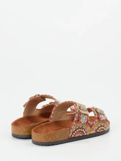 – Pantoletten aus Metallicleder mit Perlen-Andrea Puccini Discount