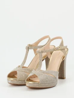 – Plateau-Sandaletten aus Metallicleder-Andrea Puccini