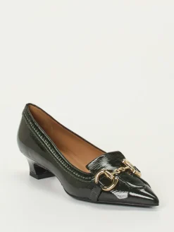 – Pumps aus Lackleder in Tannen-Andrea Puccini Best