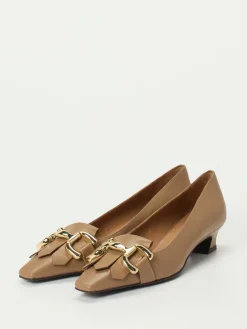 – Pumps aus Lammleder in Beige-Andrea Puccini Discount