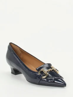 – Pumps aus Lackleder in Dunkel-Andrea Puccini Clearance