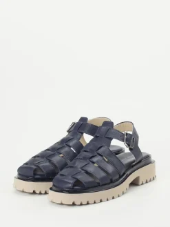 – Sandalen aus Lammleder Dunkel-Andrea Puccini New