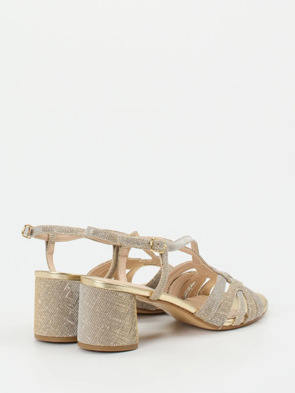 – Sandaletten aus Metallicleder farben-Andrea Puccini