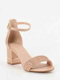 – Sandaletten aus Metallicleder Roségold-Andrea Puccini Clearance