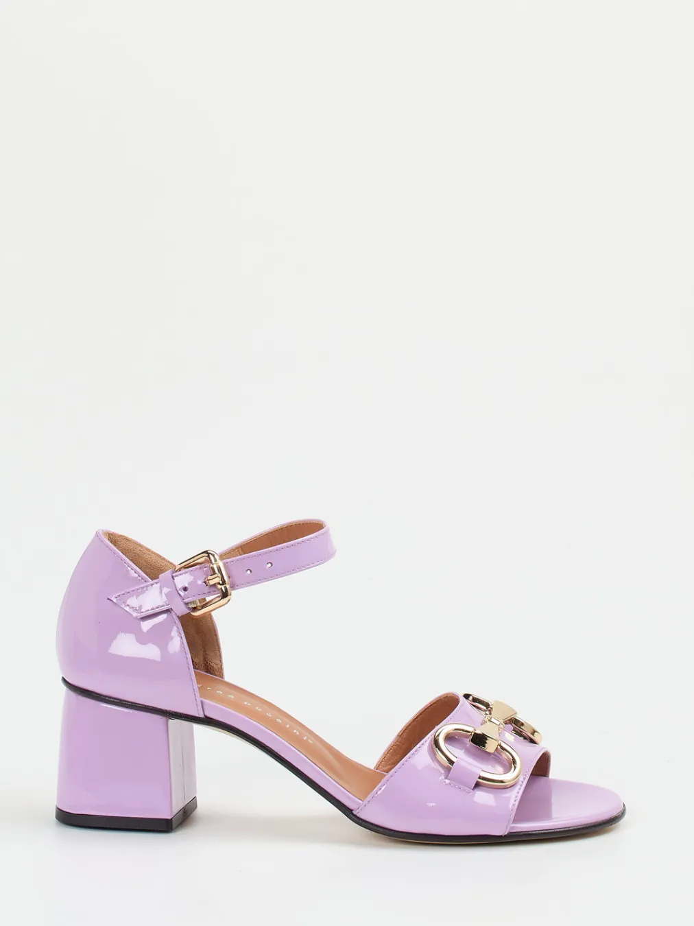 – Sandaletten aus Lackleder Flieder-Andrea Puccini Sale