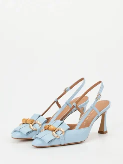 – Slingback-Pumps aus Lammleder hell-Andrea Puccini Online