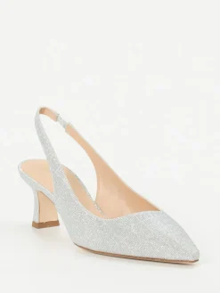 – Slingback-Pumps aus Metallicleder-Andrea Puccini New