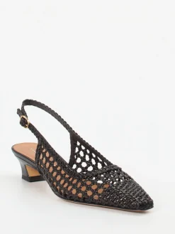 – Slingback-Pumps aus Flechtleder-Andrea Puccini Outlet