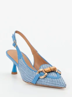 – Slingback-Pumps aus Bast in-Andrea Puccini Sale