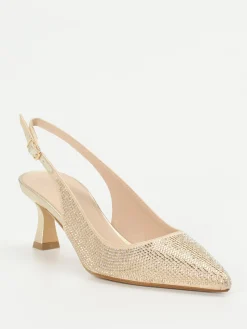 – Slingback-Pumps aus Metallicleder-Andrea Puccini New