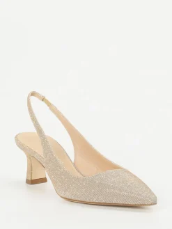 – Slingpumps aus Metallicleder champagner-Andrea Puccini Best