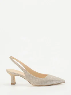 – Slingpumps aus Metallicleder champagner-Andrea Puccini Best