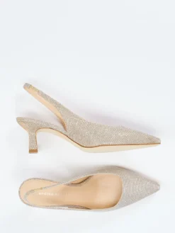 – Slingpumps aus Metallicleder champagner-Andrea Puccini Best