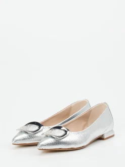 – Spitzballerinas aus Metallicleder-Andrea Puccini Outlet