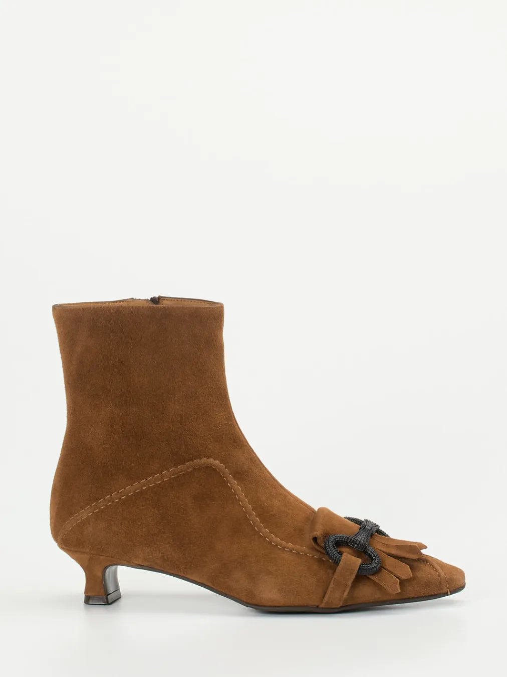 – Stiefeletten aus Veloursleder cognac-Andrea Puccini