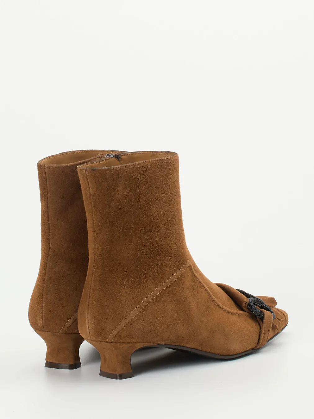 – Stiefeletten aus Veloursleder cognac-Andrea Puccini