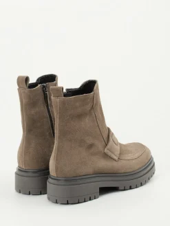 – Stiefeletten aus Veloursleder Taupe-Andrea Puccini Clearance