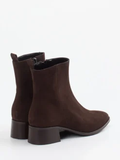 – Stiefeletten aus Veloursleder Dunkel-Andrea Puccini New