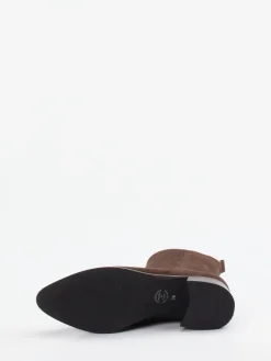 – Stiefeletten aus Veloursleder Dunkel-Andrea Puccini New