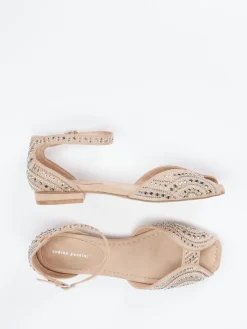 – Zehensandalen aus Textil mit Strass-Andrea Puccini Best