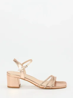 – Abendsandale aus Metallicleder Roségold-Andrea Sabatini Best