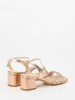 – Abendsandale aus Metallicleder Roségold-Andrea Sabatini Best