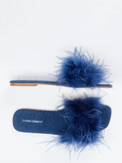 – Damen-Slides aus Fell in Tinten-Andrea Sabatini Hot