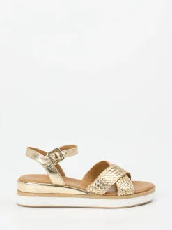 – Keilsandalette aus Flechtleder farben-Andrea Sabatini Clearance