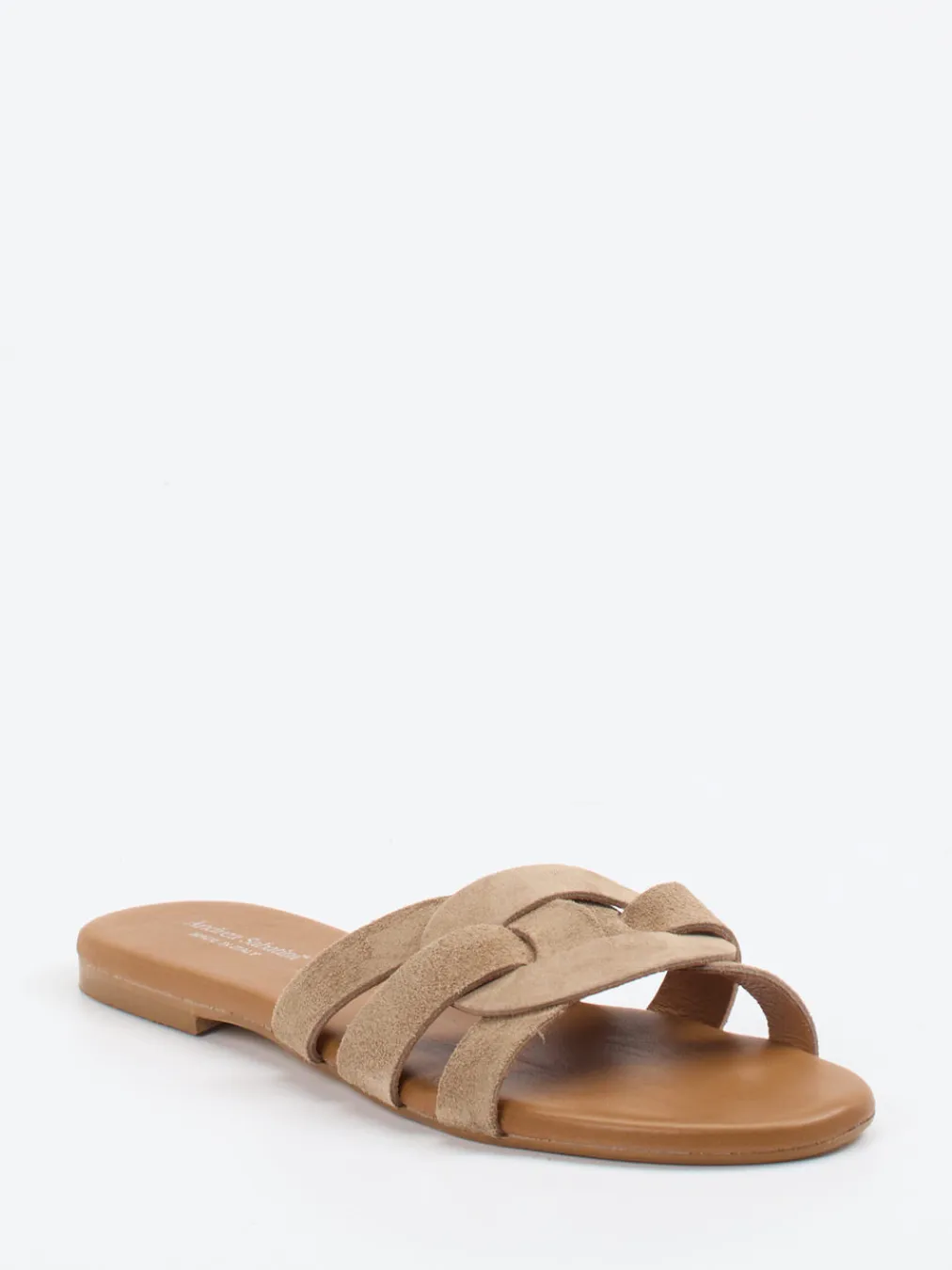 – Pantolette aus Veloursleder Sandbeige-Andrea Sabatini