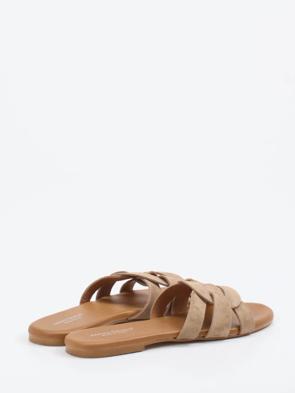 – Pantolette aus Veloursleder Sandbeige-Andrea Sabatini