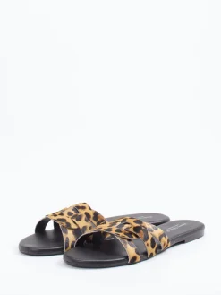 – Pantolette aus Fell mit Leoprint-Andrea Sabatini Hot