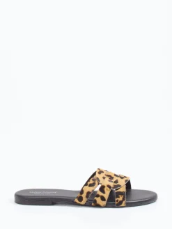 – Pantolette aus Fell mit Leoprint-Andrea Sabatini Hot