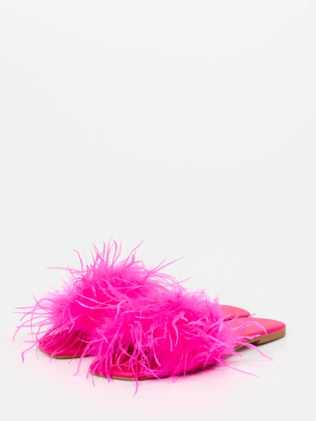 – Pantoletten aus Fell in Neon-Andrea Sabatini