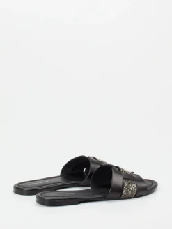 – Pantolette aus Kalbleder mit Strass-Andrea Sabatini Hot