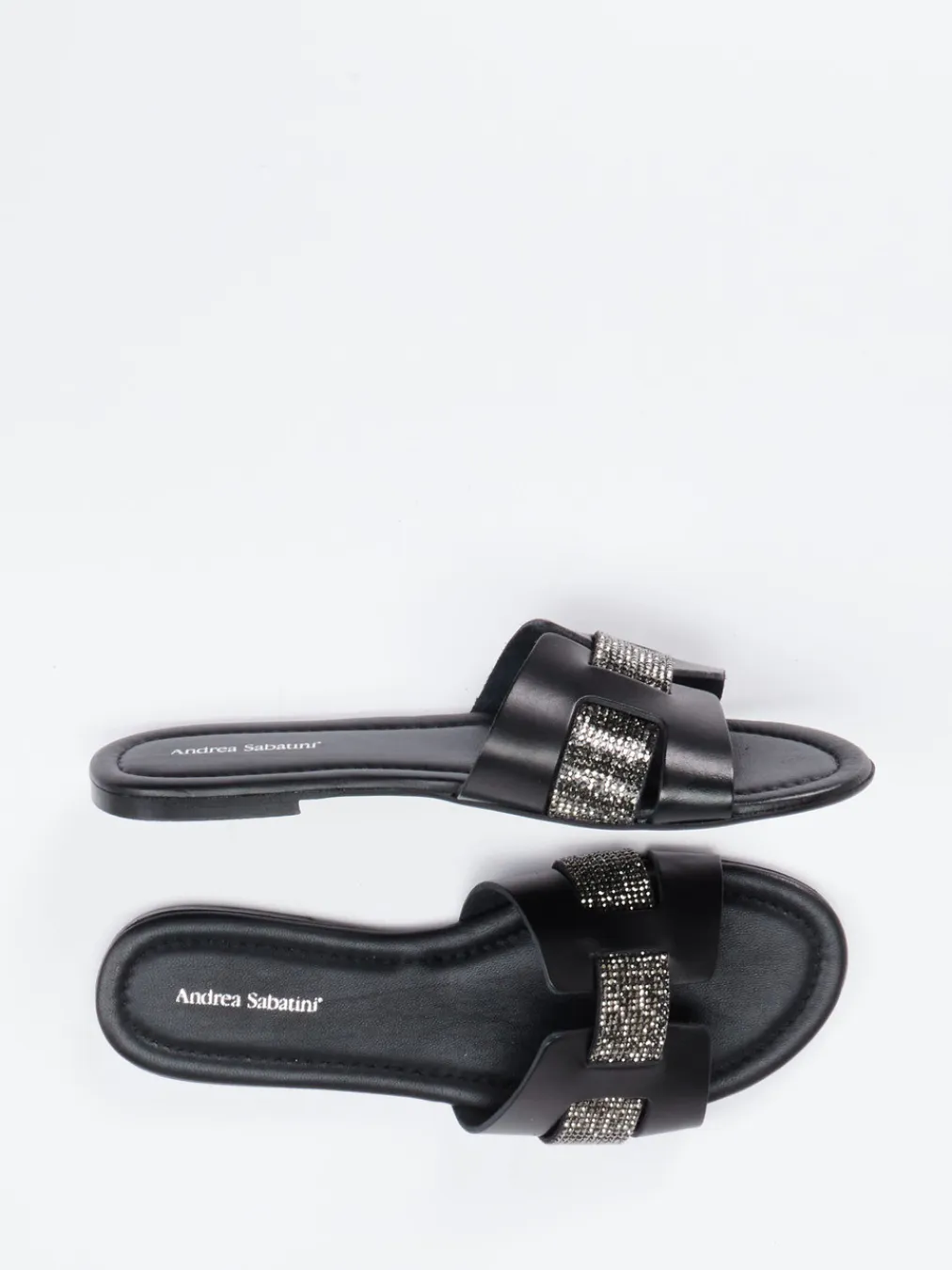 – Pantolette aus Kalbleder mit Strass-Andrea Sabatini Hot