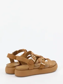 – Plateau-Sandalen aus Kalbleder cognac-Andrea Sabatini Clearance