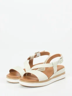 – Plateau-Sandale aus Leder cremeweiß-Andrea Sabatini Outlet