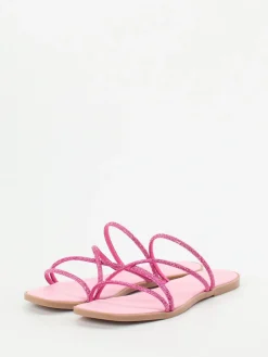 – Zehentrenner aus Metallicleder-Andrea Sabatini Outlet