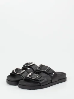 – Zweiriemer-Pantolette aus Hirschleder-Andrea Sabatini Online