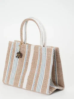 – Shopper aus Textil in Streifenstruktur-ANOKHI Outlet