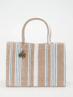 – Shopper aus Textil in Streifenstruktur-ANOKHI Outlet