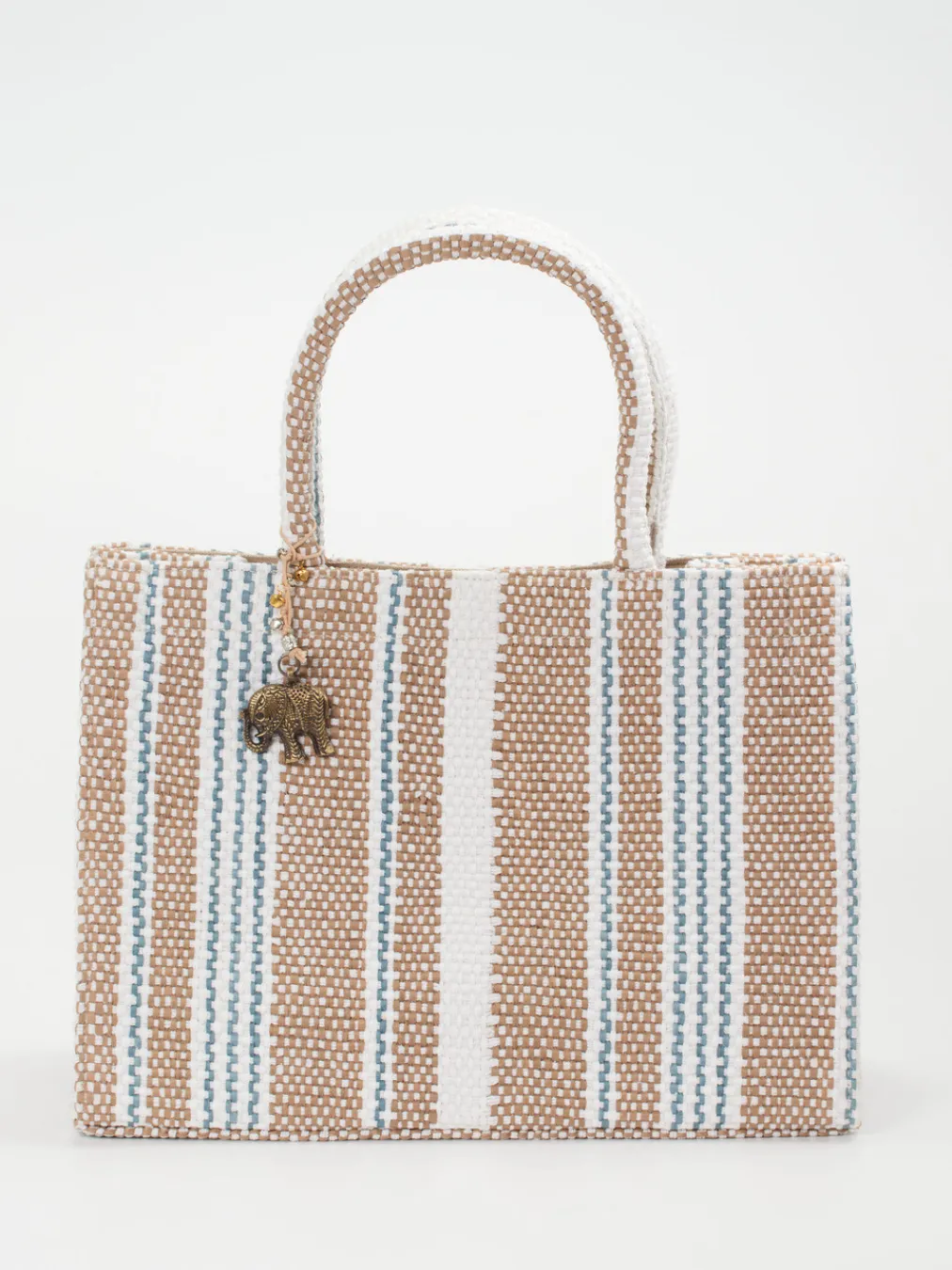 – Shopper aus Textil in Streifenstruktur-ANOKHI Outlet