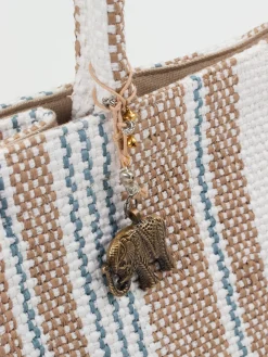 – Shopper aus Textil in Streifenstruktur-ANOKHI Outlet